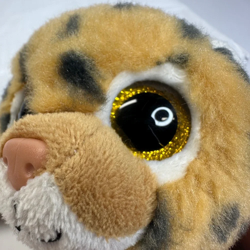 Ty‎ Beanie Boos Freckles the Cheetah Leopard Spotted Plush Gold Glitter Eyes 6in